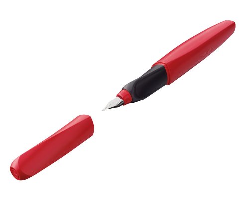 Pelikan Füller Twist Feder M, Fiery Red, universell für Rechts- und Linkshänder
